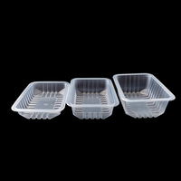 Boîte en plastique de polystyrène avec couvercle pour stockage et transport Plateau de nourriture jetable personnalisé pour huîtres cornue à viande congelée en PP