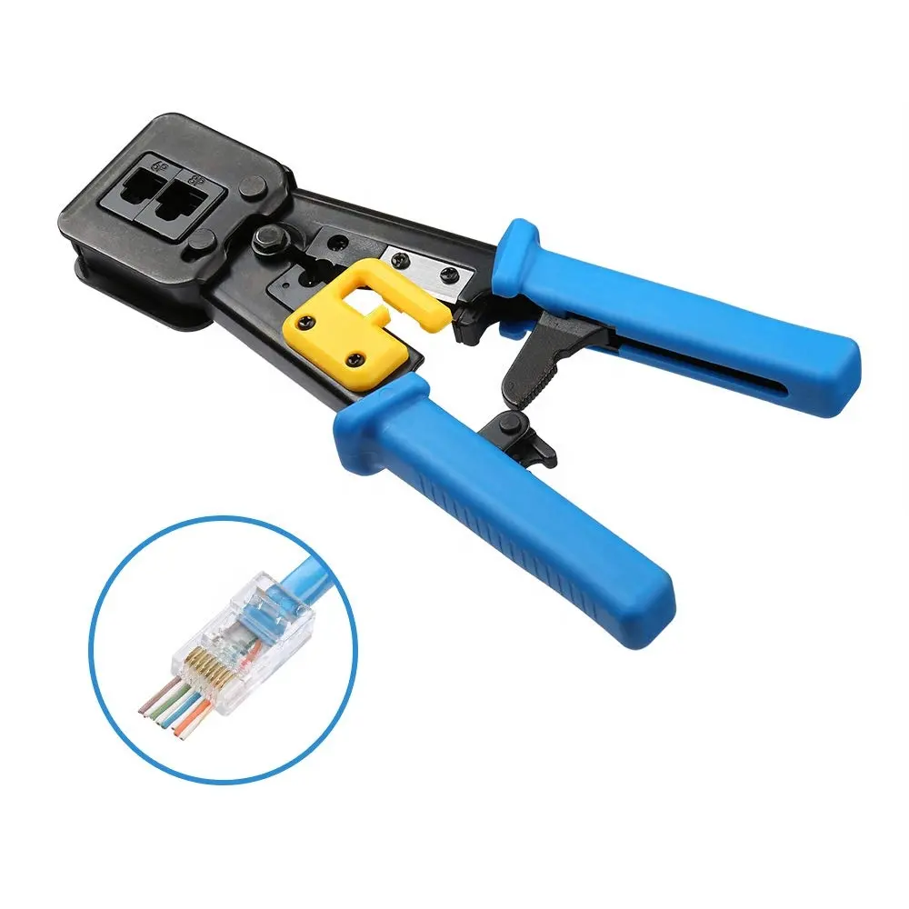 RJ45 Professional Heavy Duty Crimp Tool by Platinum Connector for RJ45 pass through Connectors/clips/ends