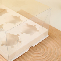 Boîte d'emballage de dessert en plastique transparente avec 2 4 6 compartiments adaptés aux mini tartes tartelettes collations pâtisseries friandises sucrées