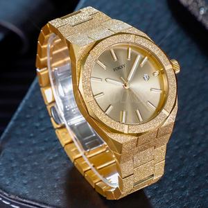 Montre-bracelet à quartz en acier inoxydable étanche de style personnalisé de créateur montre-bracelet pour hommes de luxe en argent givré de haute qualité - Product Image 2