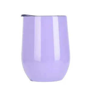 Stemless vino bicchiere in acciaio inox Sippy tazze 12oz doppia parete di vuoto Bevande Al <span class=keywords><strong>Caffè</strong></span> Champagne Cocktail di <span class=keywords><strong>vetro</strong></span> - Product Image 2