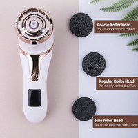 Lime à pieds électrique portative pour éliminer les callosités, lime à pieds électrique pour les pieds, éliminateur de callosités, affichage numérique à 360°, compact