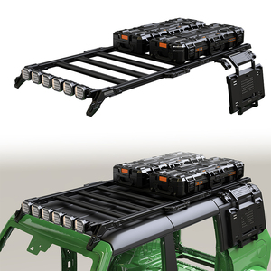 Portapacchi in Alluminio e Acciaio Inox per Fuoristrada, Kit Pannello di Stoccaggio per Finestrino Laterale e Posteriore Bronco Wrangler con Piattaforma Molle - Product Image 3