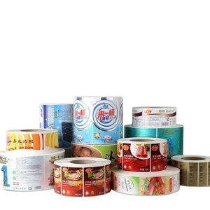 Low price customized roll logo stickers