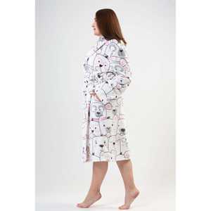 เสื้อคลุมฟลีซสำหรับผู้หญิงไซส์ใหญ่ ลายพิมพ์หมีขั้วโลก ชุดนอนแสนสบาย - Product Image 2