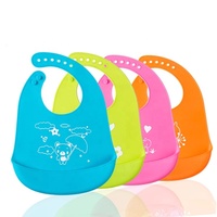 BPA FREI Wasserdichte Silikon Baby Lätzchen Mit Lebensmittel Catcher Baby Silikon Fütterung Lätzchen