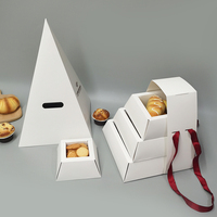 Individuell Bedruckte Pyramidenförmige Catering-Kartons, Pyramidenförmige Lebensmittelverpackungsbox, Takeaway-Essensbox in Pyramidenform
