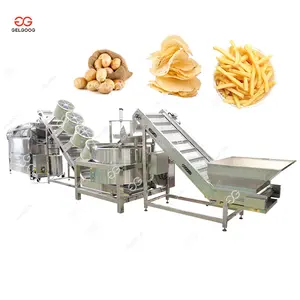 Kleine Pommes-Herstellungsmaschine Kartoffelchips-Herstellungsmaschine vollautomatische Anlage Preis