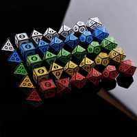 Set Dadu RPG DND Polihedral 7 Buah Kustom, Dadu Akrilik Grosir D4 D6 D8 D10 D12 D20 Set Dadu DND untuk Permainan Peran Meja