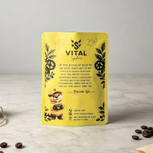 Custom Matte Aluminum Foil Three Side Seal <b>Mini</b> Sachet Food Grade Packaging Bag For Specialty Coffee Bean Ground Coffee Sample - Product Image 3