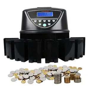 CS-5506 commerciale moneta contatore macchina 350 pezzi/min moneta separatore contatore selezionatore Multi moneta smistatore