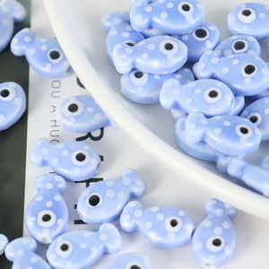 Porcelain Colorful Ceramic Ocean Animal Craft Beads Loose Spacer Beads for DIY Craft Bracelets Necklaces Lanyard Keychain Making