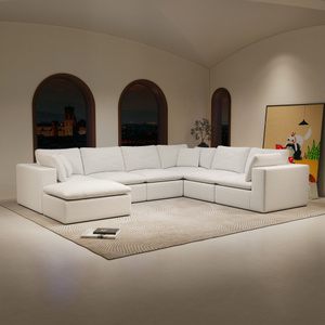 Modular Modern Square Sectional <b>Sofa</b> Set Upholstered Compressed Couch for Living Room Bedroom Apartment Villa No Assembly - Product Image 1