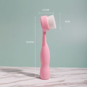 Small Manual Face Wash Brush Nylon Beauty Cleansing Tool for Eye Shadow and Lip Balm Application - Product Image 4