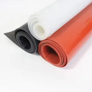 Feuille de caoutchouc silicone transparent 2mm 3mm d'épaisseur personnalisée ignifuge