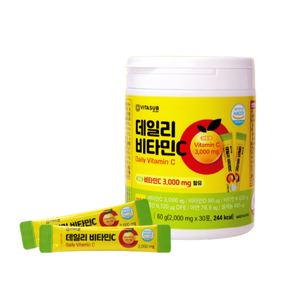 Vitamine C haute pureté 500mg en stick, soutien immunitaire, antioxydant, poudre en sachet coréenne pour usage quotidien, OEM, marque privée, durée de conservation de 24 mois - Product Image 1