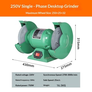 Meuleuse d'établi miniature 220V pour usage domestique avec qualité industrielle robuste, pierre à meuler et collecteur de poussière - Product Image 5
