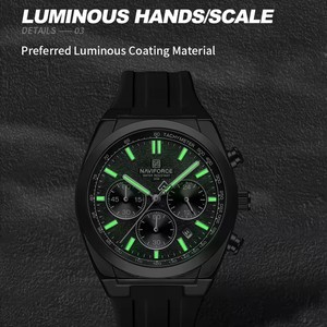 Orologio <span class=keywords><strong>da</strong></span> <span class=keywords><strong>Uomo</strong></span> NAVIFORCE, Sportivo di Lusso Multifunzione, Cronografo Originale, Impermeabile, al Quarzo, Regalo Maschile 8080 - Product Image 6