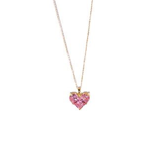 Collana in acciaio al titanio femminile zircone <span class=keywords><strong>amore</strong></span> S925 orecchini carino minoranza design senso <span class=keywords><strong>tutto</strong></span> semplice catena clavicola moda - Product Image 1