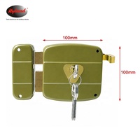 Serrure de sécurité à enroulement HYLAND OEM 5688 à double cylindre, à clé, avec loquet de nuit pour portes de sécurité en bois/métal - Fer haute sécurité