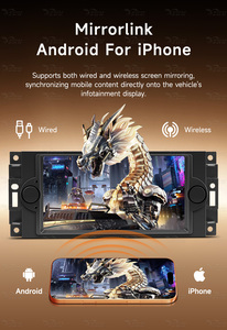 Autoradio Android Octa Core BQCC 6,95 pouces pour Jeep/Dodge/Chrysler, Carplay, GPS, DSP, 4G, écran LED multicolores, stéréo - Product Image 5
