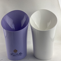Seau à glace en plastique acrylique blanc nacré au design original pour les fêtes