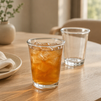 Tasse à thé au lait en verre transparent, ronde, pour usage domestique, pour boissons froides, latte