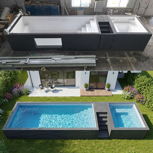 Piscine de nage extérieure de luxe sur mesure pour adultes, fabriquée en Chine, très grande, avec spa à eau chaude, dans un conteneur de 40 pieds avec terrasse. - Product Image 2