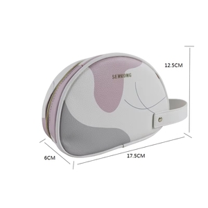 PU Leather Water Resistant Anti-Theft Zipper Closure <b>Blush</b> Pack-Wholesale Custom Senda Luxury Vintage Ladies Tote Makeup Bags - Product Image 3