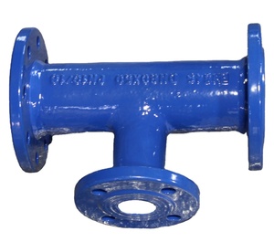 Raccord en T égal à brides EN545 PN10/16 avec revêtement époxy DCI - Product Image 2
