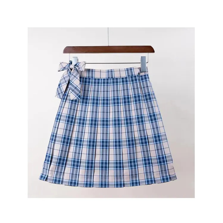 Good Quality New Design College Style Polyester Fiber Women Ladies School Uniform Skirt