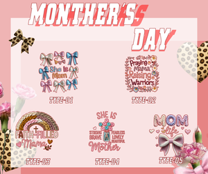 Nuevas Transferencias Térmicas DTF para el Día de la Madre, Diseños Gráficos Personalizados para Camisetas y Bolsas - Product Image 1