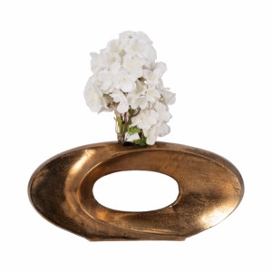 Vaso Ovale in Metallo Scultoreo, Decorazione Moderna per Soggiorno, Camera da Letto e Caminetto - Product Image 2