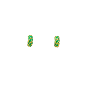 Pendientes Huggie Chapados en Oro Vintage, Joyería de Aleación de Estilo Retro - Product Image 1