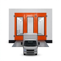 Cabine de peinture pour l'entretien des flottes de camions et d'autobus avec séchage infrarouge électrique
