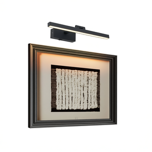 Modern LED Bathroom Vanity Light 16-Inch <b>Black</b> Iron Dimmable Wall Sconce Over The Mirror Warm White Light - Product Image 1