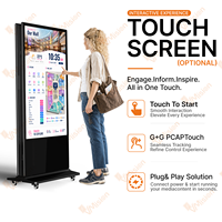Terminal de Autoservicio Interior con Pantalla Dual 4K de 32-65 Pulgadas, Vidrio Templado de 4mm, Táctil PCAP, Ángulo Amplio de 178°, Windows I5/I7, Kiosco 24/7