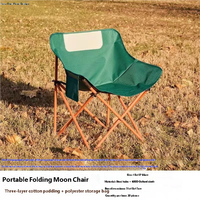 Silla Luna Plegable Portátil de Aluminio Reforzado, Venta Directa de Fábrica, Diseño Fácil de Plegar, Bolsa de Transporte, Uso en Jardín, Parque, Exterior Moderno