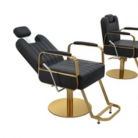 Chaise de barbier moderne en acier pour salons de coiffure