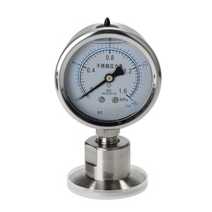 Mpa PSI Bar mbar kỹ thuật số vệ sinh phẳng màng đo áp suất SS304 SS316 áp kế màng - Product Image 6