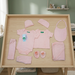 Ropero de Bebé Recién Nacido de Primera Calidad, Lino y Algodón a Rayas, Transpirable, para Bebés y Niños Pequeños - Product Image 1