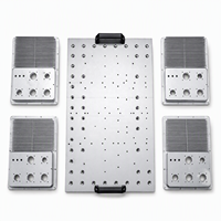 Placas de disipador de calor de aluminio mecanizadas por CNC personalizadas, base perforada, colector, soluciones térmicas de precisión con aletas, OEM ODM