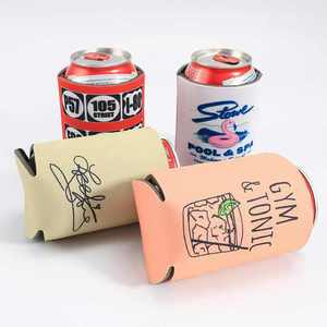 Refroidisseurs de canettes de bière réutilisables Koozies en néoprène et PU personnalisés avec sublimation et motifs imprimés et logo personnalisé - Product Image 2