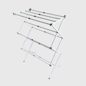 Séchoir à linge <span class=keywords><strong>mini</strong></span> en acier à 3 niveaux, extensible, pliable, gain de place, capacité 15 kg, rectangulaire, stable, pour salle de bain - Product Image 2