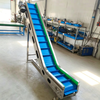 Convoyeur à bande incliné de type Z, portable, à trémie, multi-usages pour la transformation alimentaire, hauteur et angle réglables, faible coût, fabriqué en Chine (CE)