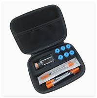 Étui portable en EVA à 6 compartiments pour flacons d'insuline et peptides, boîte de rangement pour seringues et aiguilles, pour flacons médicaux de 3 ml et 10 ml, organisateur de voyage avec logo personnalisé