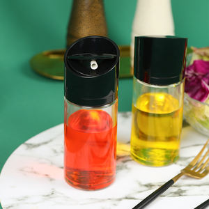Commercio all'ingrosso senza gocciolamento chiaro di vetro olio d'oliva e aceto Dispenser bottiglia di olio da cucina contenitore per la cucina - Product Image 4