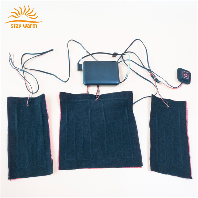 5V USB Heating Pad 3-Shift Temperature Adjustable Electric Carbon Fiber Heating Element for Clothing Gloves Socks