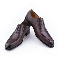 Klassische Herrenschuhe aus Echtem Leder, Handgefertigt mit Schnürung für Hochzeit, Party, Geschäft und Büro, Luxuriös
