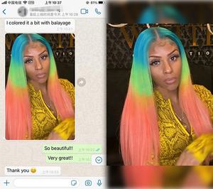 Peluca de cabello humano brasileño virgen, de 40 pulgadas postizo, sin pegamento, color <span class=keywords><strong>rubio</strong></span> 613 HD, con cierre Frontal, transparente, sin pegamento - Product Image 4